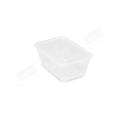กล่องอาหาร PPใส+ฝา 1000ml G-1000 (50 ชุด/แพค)