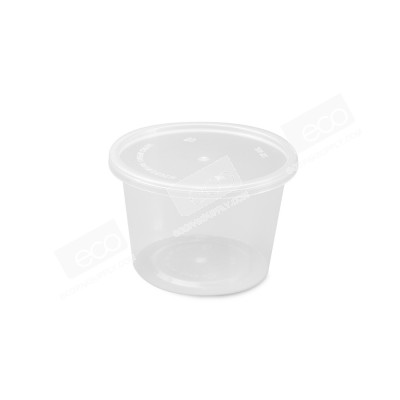 กล่องอาหารทรงกลม PP ใส 540 ml (SK-20) (25 ชุด/แพค)