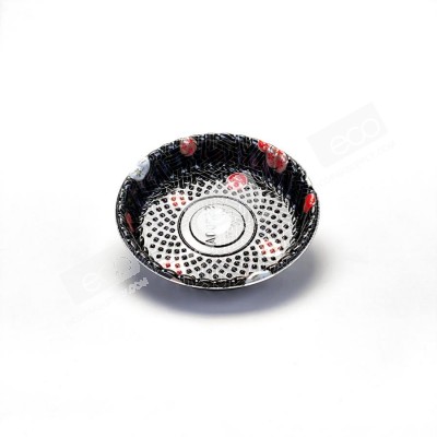กล่องกลมอาหารญีปุ่น HIPS-Kamon SS-200A + ฝา OPS (50ชุด/แพค)
