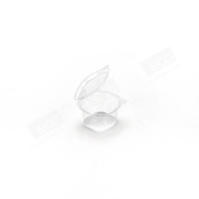 ถ้วยน้ำจิ้ม 2 oz. ฝาในตัว PET (SC)(50ชิ้น/แพค)