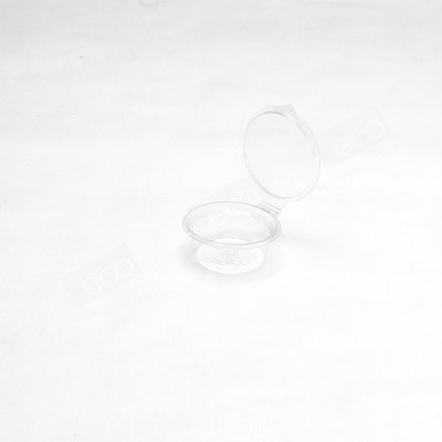 ถ้วยน้ำจิ้มกลม 1 oz PET(U60) + ฝาในตัว (EP)(50ชิ้น/แพค)