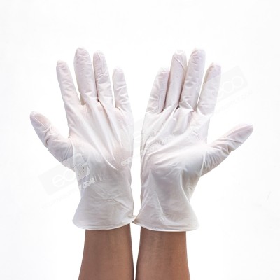 (WA) ถุงมือยางสังเคราะห์ไนไตร สีขาว ขนาด M รุ่น 3.5 (100ชิ้น/กล่อง)