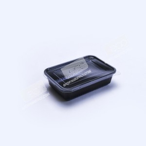 กล่องอาหาร PP ดำ 650 ml + ฝา PET (25 ชุด/แพค)