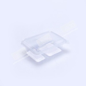 กล่องอาหาร PP ใส 2 ช่อง 750 กรัม (NPP) ฝาในตัว(25ชิ้น/แพค)