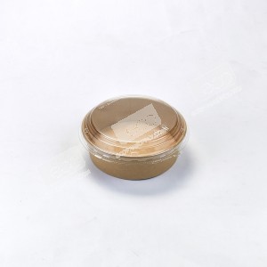 ถ้วยกลมเยื่อไผ่ 500 ml. ปาก #150 + ฝา PET (SM)(50ชุด/แพค)