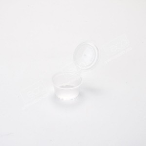 ถ้วยซอสรักษ์โลก+ฝาในตัว ขนาด 1 oz (50 ชิ้น/แพค)