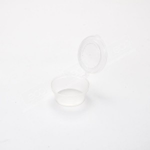 ถ้วยซอสรักษ์โลก+ฝาในตัว ขนาด 1.5 oz (50 ชิ้น/แพค)