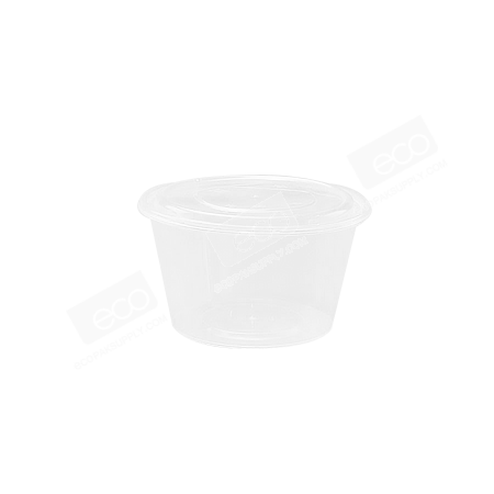 กล่องกลมใส 1250ml (L-1250) พร้อมฝา (50 ชุด/แพค)