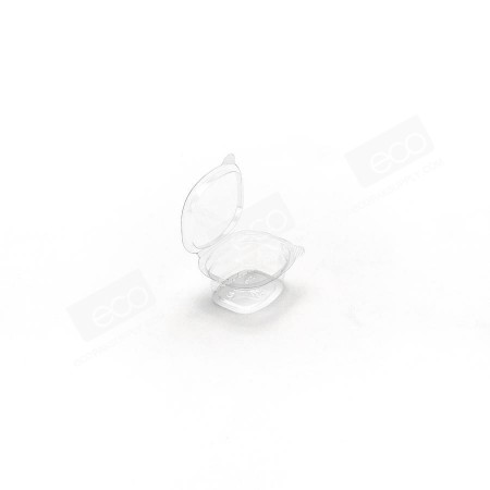 ถ้วยน้ำจิ้ม 1 oz. ฝาในตัว PET (SC)(50ชิ้น/แพค)