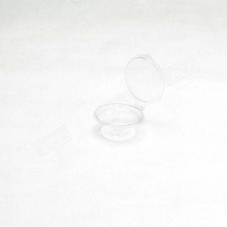 ถ้วยน้ำจิ้มกลม 1 oz PET(U60) + ฝาในตัว (EP)(50ชิ้น/แพค)