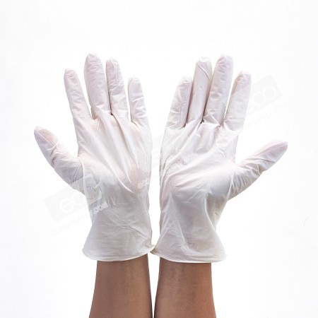 (WA) ถุงมือยางสังเคราะห์ไนไตร สีขาว ขนาด M รุ่น 3.5 (100ชิ้น/กล่อง)