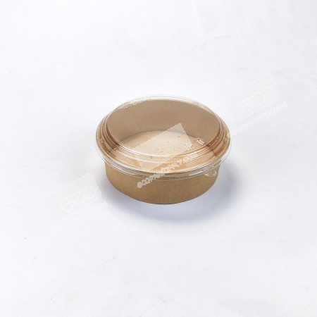 ถ้วยกลมเยื่อไผ่ 750 ml. ปาก #150 + ฝา PET (SM) (50 ชุด/แพค)