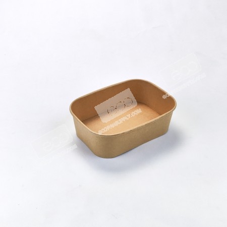 กล่องเหลี่ยมเยื่อไผ่ 750 ml. (SM) (เฉพาะถ้วย) (50 ชิ้น/แพค)