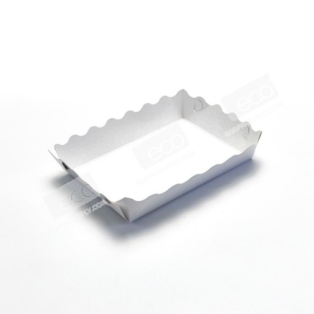 ถาดกระดาษ ไซส์ M ขาว 4.5" x 6.5" แบบพับ (100ชิ้น/แพค)