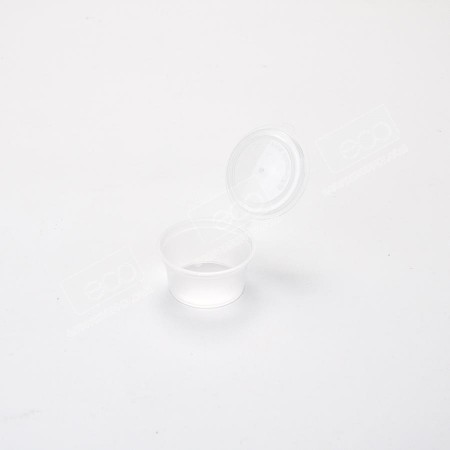 ถ้วยซอสรักษ์โลก+ฝาในตัว ขนาด 1 oz (50 ชิ้น/แพค)