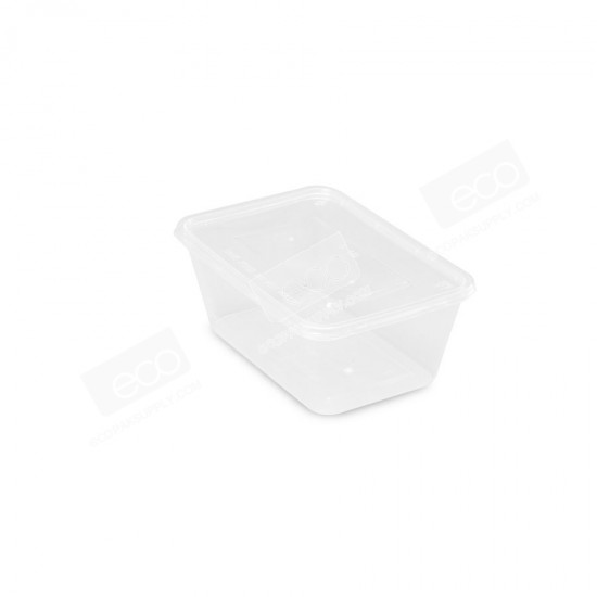 กล่องอาหาร PPใส+ฝา 1000ml G-1000 (50 ชุด/แพค)