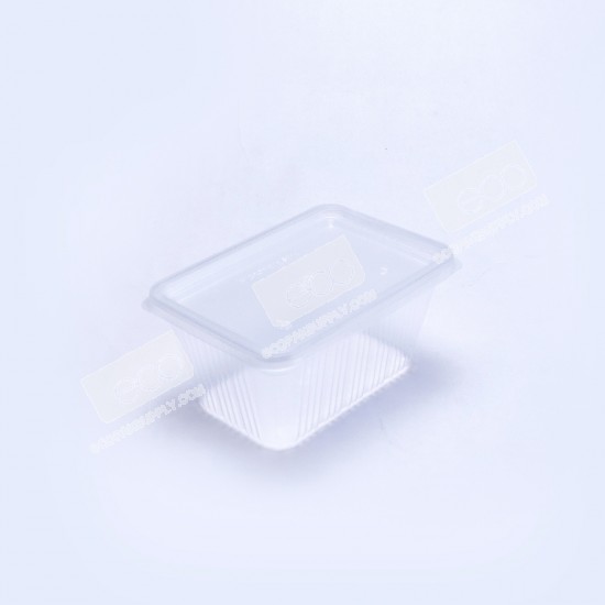  กล่องอาหาร PPใส 1000 กรัม (EP) พร้อมฝา (25 ชุด/แพค)