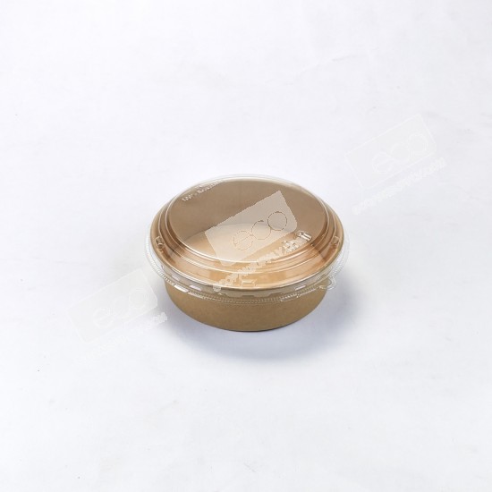 ถ้วยกลมเยื่อไผ่ 500 ml. ปาก #150 + ฝา PET (SM)(50ชุด/แพค)