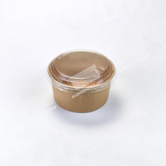 ถ้วยกลมเยื่อไผ่ 750 ml. ปาก #165 + ฝา PET (SM)(50ชุด/แพค)