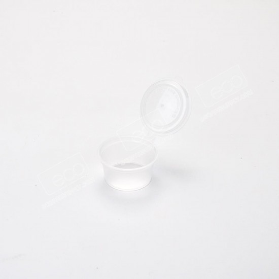 ถ้วยซอสรักษ์โลก+ฝาในตัว ขนาด 1 oz (50 ชิ้น/แพค)