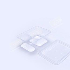 กล่องอาหาร PPใส 2 ช่อง 750 กรัม (EP) พร้อมฝา (25 ชุด/แพค)