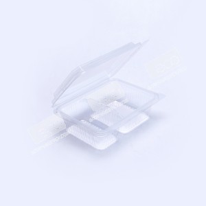 กล่องอาหาร PP ใส 2 ช่อง 650 กรัม (NPP) ฝาในตัว(25ชิ้น/แพค)
