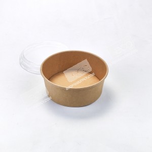 ถ้วยกลมเยื่อไผ่ 1000 ml. ปาก #150 + ฝา PET (SM)(50ชุด/แพค)