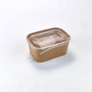 กล่องเหลี่ยมเยื่อไผ่ 1000 ml. (SM) (เฉพาะถ้วย) (50 ชิ้น/แพค)