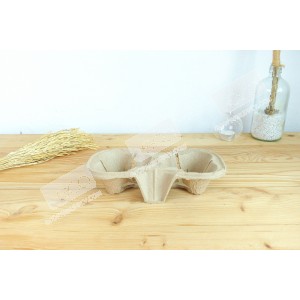 ถาดรังไข่รองแก้ว 2 ช่อง (100ชิ้น/แพค)