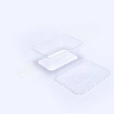 กล่องอาหาร PP ใส 840 ml + ฝา eici (EP) (25 ชุด/แพค)