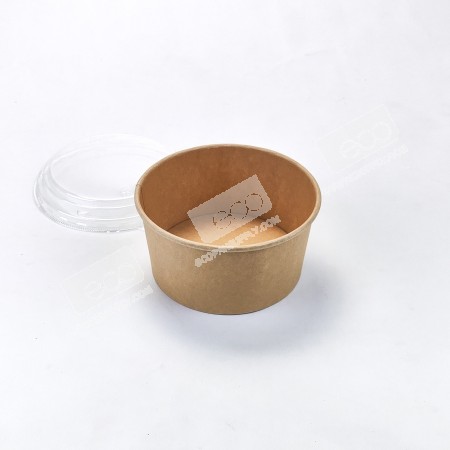 ถ้วยกลมเยื่อไผ่ 750 ml. ปาก #165 + ฝา PET (SM) (50 ชุด/แพค)