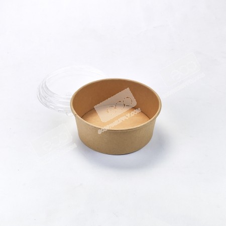 ถ้วยกลมเยื่อไผ่ 1000 ml. ปาก #165 + ฝา PET (SM) (50 ชุด/แพค)