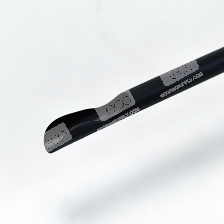 หลอดรักษ์โลกปลายช้อน สีดำ-ห่อฟิล์ม(100ชิ้น/แพค)