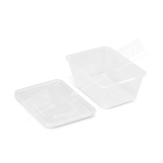 กล่องอาหาร PPใส+ฝา 1000ml G-1000 (50 ชุด/แพค)