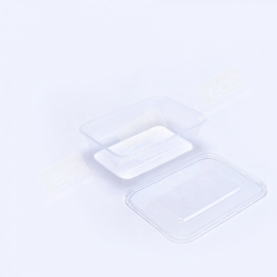 กล่องอาหาร PP ใส 640 ml + ฝา eici (EP) (25 ชุด/แพค)