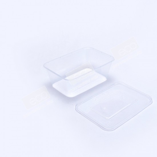 กล่องอาหาร PP ใส 840 ml + ฝา eici (EP)(25ชุด/แพค)