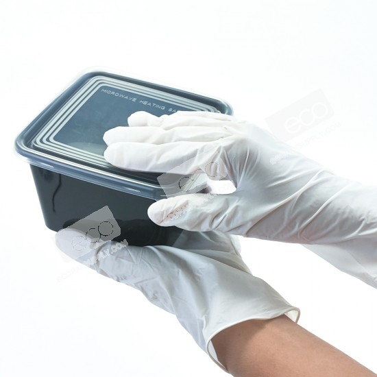 (WA) ถุงมือยางสังเคราะห์ไนไตร สีขาว ขนาด M รุ่น 3.5 (100ชิ้น/กล่อง)
