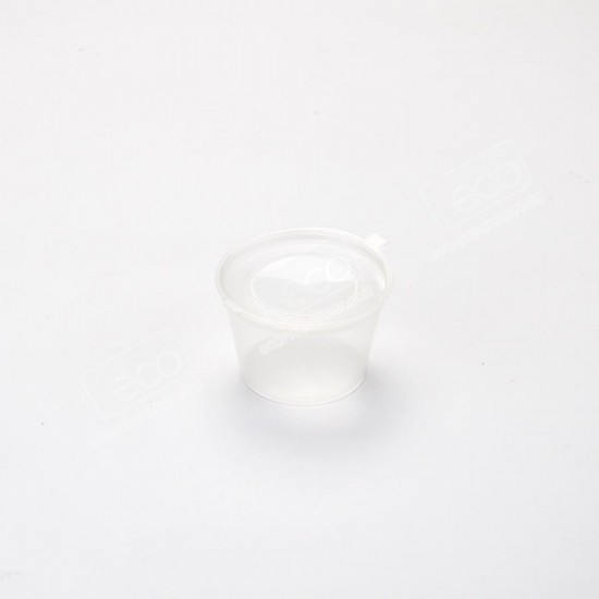 ถ้วยซอสรักษ์โลก+ฝาในตัว ขนาด 3 oz (50 ชิ้น/แพค)
