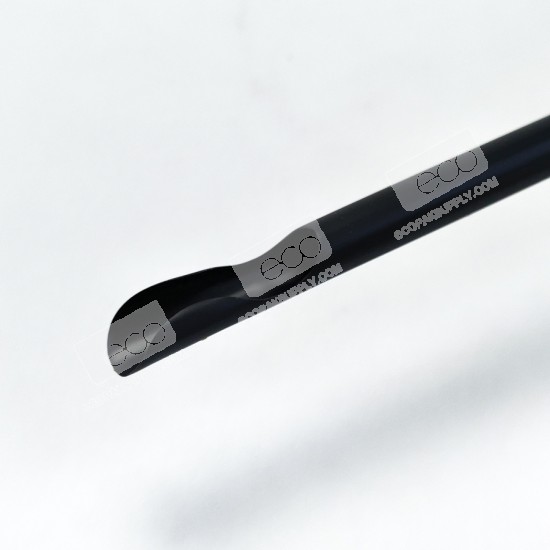 หลอดรักษ์โลกปลายช้อน สีดำ-ห่อฟิล์ม(100ชิ้น/แพค)