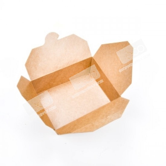 [ซื้อ1แถม1] กล่องอาหารคราฟ-16 cm(50ชิ้น/แพค)